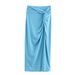 Summer New Women's Halter Neck Jumpsuit + Knot Ruched Decorative Skirt Set_ecoleips.com