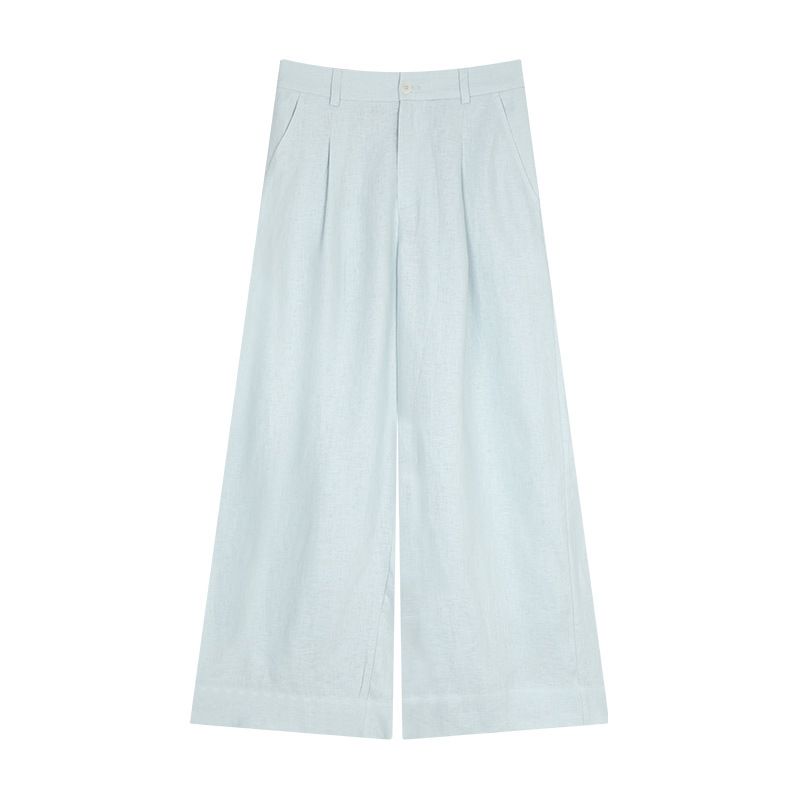 Suitable For All Seasons CLEAN SPACE Relaxed Wide-Leg 2025 New Draped High-Waist Versatile Casual Pants For Women 53996_ecoleips.com