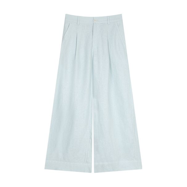 Suitable For All Seasons CLEAN SPACE Relaxed Wide-Leg 2025 New Draped High-Waist Versatile Casual Pants For Women 53996_ecoleips.com