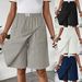 "Women's Casual Shorts With Pockets – Lightweight Polyester Summer Skirt Shorts For Beach & Streetwear"_ecoleips.com
