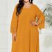 Cross-border Exclusive Plus-size Tassel Dress For Women, Middle Eastern Muslim Loose-fitting Orange Long Dress,_ecoleips.com