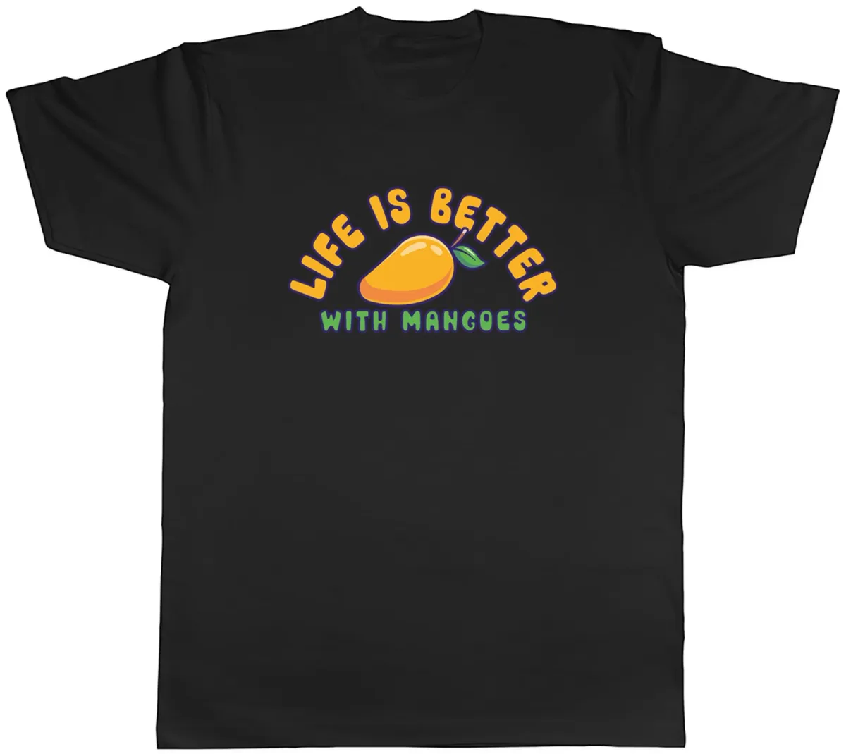 Women's T-Shirts Life Is Better With Mangoes Funny Mango Mens T-Shirt Tee Gift Top_ecoleips.com