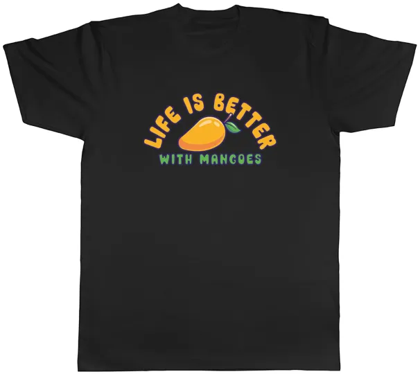 Women's T-Shirts Life Is Better With Mangoes Funny Mango Mens T-Shirt Tee Gift Top_ecoleips.com