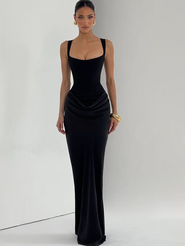 JULISSA MO Patchwork Satin Sexy Sleeveless Women Maxi Dress Coffee Spaghetti Strap High Waist Dress Slim Elegant Party Clubwear_ecoleips.com