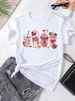 European American Cross-border Foreign Trade Clothing, Milk Tea And Coffee Pattern Round-neck Printed Women's_ecoleips.com