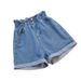 Women's Clothing Denim Shorts For Women In Summer Elastic Waist Straight Loose Slim All Match High Waist Curled A Line Wide Leg Hot Pants_ecoleips.com