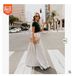 Summer 2025 New Style Plus Size Mid-High Waist Pleated Women's Large Swing Wrinkled Long Skirt_ecoleips.com