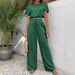2025 Summer New Organic Cotton Women's Clothing Casual Suit Women's Top + Pants_ecoleips.com