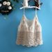 Hollowed-out Lace Camisole, Summer Gentle Style, Simple Cotton-linen Versatile For Outer Or Inner Wear, Short Sleeveless_ecoleips.com
