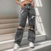 New Women's Ripped Street Jeans Pants Fashion Street Jeans_ecoleips.com