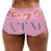 2025s M3057 Summer New Women's Tight Elastic Casual Shorts Lip Letter Print Hot Pants_ecoleips.com