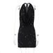 2025 Summer New Fashion Personality Beaded Sexy Backless Sleeveless Bodycon Dress For Women Wholesale_ecoleips.com