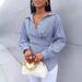 Women's Clothing Spring And Summer Fashion Sexy Versatile Striped Long Sleeved Shirt_ecoleips.com