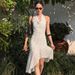Talenza White Polka Dot Dresses Women's Summer Sexy Sleeveless Backless Ruffle Dress Fashion Print Elegant Women's Casual Dress_ecoleips.com