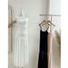 2025 Spring/Summer Human C * Basic Edition Mesh Splicing Dress Slimming And Versatile Strap Skirt Trendy_ecoleips.com