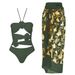 Women's Clothing new one piece three dimensional flower swimsuit holiday beach style bikini_ecoleips.com