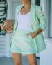 Women's clothing shorts, suits, sexy temperament women's fashion casual lapel cardigans_ecoleips.com