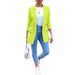 Women's Mid-Length Lapel Cardigan Elegant Suit Jacket European American Style Outerwear for Special Occasions_ecoleips.com