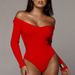 2024 European And American V-neck Long Sleeve Ribbed Jumpsuit Casual Tight-Fitting Autumn/Winter Women's_ecoleips.com