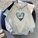 niche Pullover Sweatshirt For Women, Soft Cozy Style, Early Top, Autumn And Winter Version, Fleece-lined,_ecoleips.com