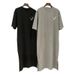 Women's Summer New Short Sleeved T-shirt Dress Loose Mid Length Over Knee Dress_ecoleips.com