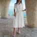 Elegant Women's Shirt Dress With Belt, Lapel Collar And Waist Tie For A Polished Office To Dinner Look_ecoleips.com