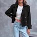 Autumn/Winter New Women's Fashion Casual INS Pocket Short Double Breasted Windbreaker Coat_ecoleips.com