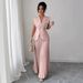 Women's Clothing Elegant Sleeveless V Neck Pleated Skirt Set American Style Fashionable Ladies Outfit_ecoleips.com