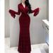 Winter Snow Very Beautiful. The New Chinee-tyle Winter Cheongam I Pure Exy, Featuring A Lace V-neck And Long_ecoleips.com