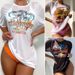 Women's Clothing New Bikini Three Piece Print Swimsuit Sexy Blouse_ecoleips.com