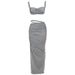 European And American Wholesale Women's Clothing 2026 Spring New Sexy Solid Color Backless Camisole Vest Bodycon Skirt_ecoleips.com