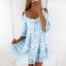 Aria Basics Aria Basics Cross-Border Princess Style European And American Off Shoulder Lace Strap Fashion Solid Color Loose Dress_ecoleips.com