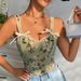Floral Print Camisole Shapewear For Women French Style Bow Tie Slim Fit Sexy Top Cross Border Hot Selling Bra Tank Top_ecoleips.com