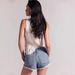 K New Straight Leg Denim Patchwork Lace Shorts For Slimming, Straight Leg Spicy Girls' Shorts_ecoleips.com
