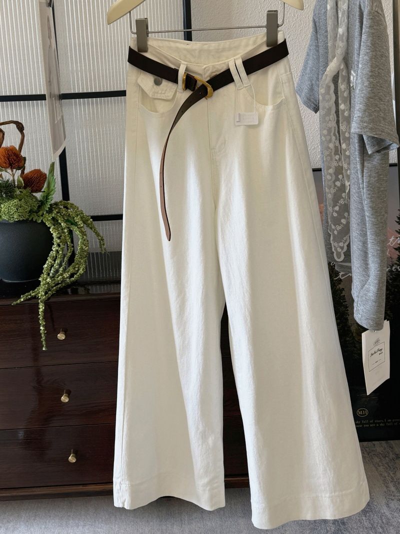 Retro Light Blue Cropped Jeans for Women Loose Straight Leg Slim Fit Wide Leg Style Suitable for Petite Women_ecoleips.com