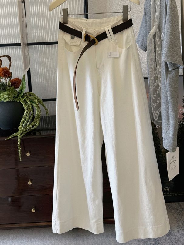 Retro Light Blue Cropped Jeans for Women Loose Straight Leg Slim Fit Wide Leg Style Suitable for Petite Women_ecoleips.com