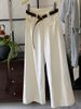 Retro Light Blue Cropped Jeans for Women Loose Straight Leg Slim Fit Wide Leg Style Suitable for Petite Women_ecoleips.com
