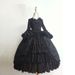 2023 European And American Medieval Retro Gothic Court Dress Square Neck Waist-Cinching Patchwork Bowknot Gown_ecoleips.com