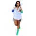 F200 European And American Women's Clothing Casual Fashion Colorful Threaded Patchwork Multicolor Button Cardigan_ecoleips.com