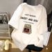 Women's Oversized White T-Shirt Loose Fit Short Sleeve Breathable Cotton Blend Streetwear Style Fashion Top_ecoleips.com