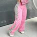 Women's Clothing Spring Autumn Winter Women's Clothing New Elastic Waist Color Matching All Match Straight Wide Leg Sweatpants Women_ecoleips.com