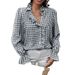 French Color-Blocking Button-Up Shirt For Women's Autumn And Winter Tops_ecoleips.com