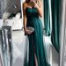 Elegant Solid Color Spaghetti Strap Long Maxi Dress Evening Gown For Women Formal Occasion Evening Party_ecoleips.com