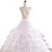 6-Hoop Steel-Boned Wedding Petticoat – Adjustable Crinoline For Bridal Gowns & Cosplay (White)_ecoleips.com