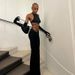 Women's Halter Neck Backless Jumpsuit With Low-Rise Flared Pants, Sexy Two-Piece Set For Night Out & Party_ecoleips.com