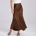 Women's High Waist Stretch Satin Pencil Skirt - Elegant Bodycon Midi Skirt With Elastic Waistband, Slim Fit For Work & Evening_ecoleips.com