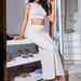 2025 Summer Style Women's Tight Sleeveless Tank Top Bodycon Long Dress 2-Piece Set Fashion Outfit_ecoleips.com