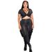 DN8701 Women's Fashion Summer New Tassel Long Pants Cross Short Sleeve Two-Piece Set_ecoleips.com