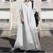 Women's Clothing Autumn Loose Long Sleeves Large Swing Solid Color Cotton And Linen Retro Wide Dress_ecoleips.com