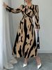 Women's Clothing 2025 New Commuter Fashion Round Neck Long Sleeve Waist Large Swing Dress Female_ecoleips.com
